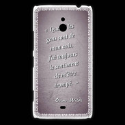 Coque Nokia Lumia 1320 Avis gens violet Citation Oscar Wilde