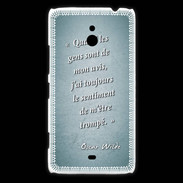 Coque Nokia Lumia 1320 Avis gens Turquoise Citation Oscar Wilde