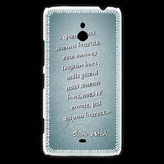 Coque Nokia Lumia 1320 Bons heureux Turquoise Citation Oscar Wilde