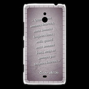 Coque Nokia Lumia 1320 Bons heureux Violet Citation Oscar Wilde