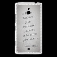 Coque Nokia Lumia 1320 Cartes gagnantes Gris Citation Oscar Wilde