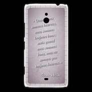 Coque Nokia Lumia 1320 Bons heureux Rose Citation Oscar Wilde