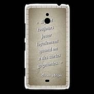 Coque Nokia Lumia 1320 Cartes gagnantes Sepia Citation Oscar Wilde