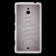 Coque Nokia Lumia 1320 Cartes gagnantes Violet Citation Oscar Wilde