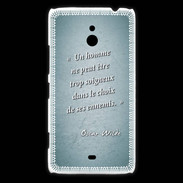 Coque Nokia Lumia 1320 Choix ennemis Turquoise Citation Oscar Wilde