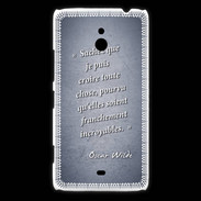Coque Nokia Lumia 1320 Croire Bleu Citation Oscar Wilde