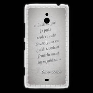 Coque Nokia Lumia 1320 Croire Gris Citation Oscar Wilde