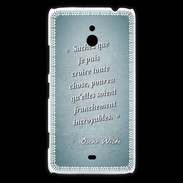 Coque Nokia Lumia 1320 Croire Turquoise Citation Oscar Wilde
