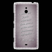 Coque Nokia Lumia 1320 Croire Violet Citation Oscar Wilde