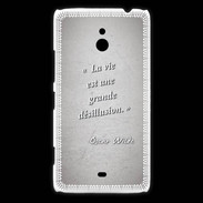 Coque Nokia Lumia 1320 Désillusion vie Gris Citation Oscar Wilde