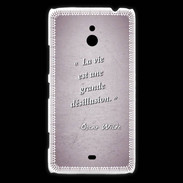Coque Nokia Lumia 1320 Désillusion vie Rose Citation Oscar Wilde