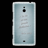Coque Nokia Lumia 1320 Désillusion vie Turquoise Citation Oscar Wilde
