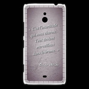 Coque Nokia Lumia 1320 Incertitude amour Violet Citation Oscar Wilde