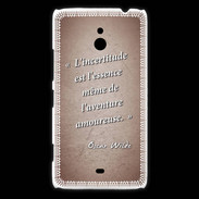Coque Nokia Lumia 1320 Incertitude Rouge Citation Oscar Wilde