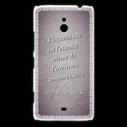 Coque Nokia Lumia 1320 Incertitude Violet Citation Oscar Wilde