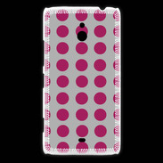 Coque Nokia Lumia 1320 pois gris & framboise