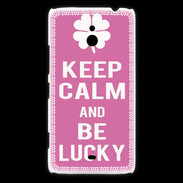Coque Nokia Lumia 1320 Keep Calm Be Lucky Rose