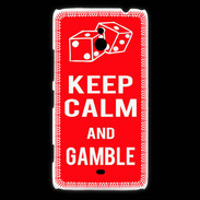 Coque Nokia Lumia 1320 Keep Calm Gamble Rouge