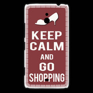 Coque Nokia Lumia 1320 Keep Calm Go Shopping Brique