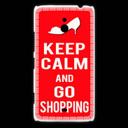 Coque Nokia Lumia 1320 Keep Calm Go Shopping Rouge
