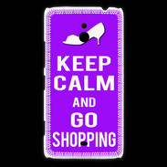 Coque Nokia Lumia 1320 Keep Calm Go Shopping Violet