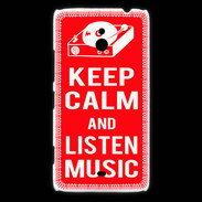 Coque Nokia Lumia 1320 Keep Calm Listen music Rouge