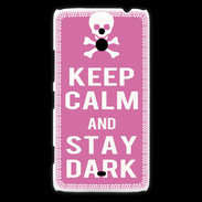 Coque Nokia Lumia 1320 Keep Calm Stay dark Rose