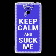 Coque Nokia Lumia 1320 Keep Calm Suck me Bleu
