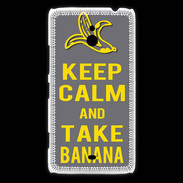 Coque Nokia Lumia 1320 Keep Calm Take Banana Gris