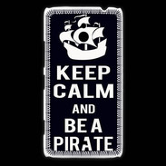 Coque Nokia Lumia 1320 Keep Calm Be a Pirate Noir