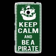 Coque Nokia Lumia 1320 Keep Calm Be a Pirate Vert