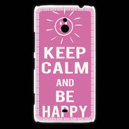 Coque Nokia Lumia 1320 Keep Calm Be Happy Rose