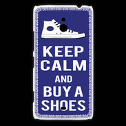 Coque Nokia Lumia 1320 Keep Calm Buy Shoes Bleu