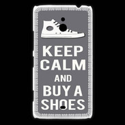 Coque Nokia Lumia 1320 Keep Calm Buy Shoes Gris