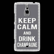 Coque Nokia Lumia 1320 Keep Calm Drink champagne Gris