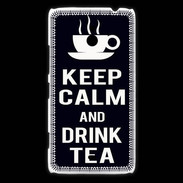 Coque Nokia Lumia 1320 Keep Calm Drink Tea Noir