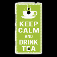 Coque Nokia Lumia 1320 Keep Calm Drink Tea Vert pomme