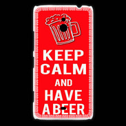 Coque Nokia Lumia 1320 Keep Calm Have a beer Rouge