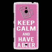 Coque Nokia Lumia 1320 Keep Calm Have a beer Rose