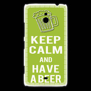 Coque Nokia Lumia 1320 Keep Calm Have a beer Vert pomme
