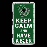 Coque Nokia Lumia 1320 Keep Calm Have a beer Vert
