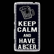 Coque Nokia Lumia 1320 Keep Calm Have a beer Noir