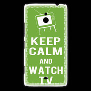Coque Nokia Lumia 1320 Keep Calm Watch TV Vert