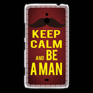 Coque Nokia Lumia 1320 Keep Calm Be a Man Rouge