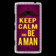 Coque Nokia Lumia 1320 Keep Calm Be a Man Rose