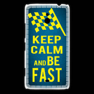 Coque Nokia Lumia 1320 Keep Calm and Be Fast Bleu