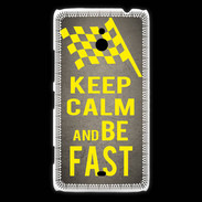 Coque Nokia Lumia 1320 Keep Calm and Be Fast Gris