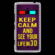 Coque Nokia Lumia 1320 Keep Calm and See your life 3D Violet