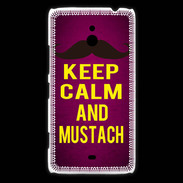 Coque Nokia Lumia 1320 Keep Calm and Mustach Rose
