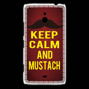 Coque Nokia Lumia 1320 Keep Calm and Mustach Rouge